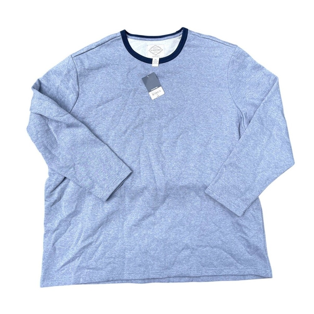 NWT St. Johns Bay Men’s Gray Long Sleeve Crew Neck Light Sweatshirt Size 4XL